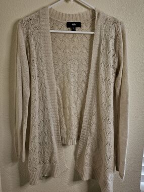 Mossimo Supply Co. Lace Open-Front Cardigan in Cream